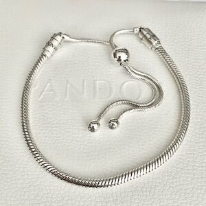 Authentic Pandora Silver Clear CZ Slider Bracelet ~ BRAND NEW !!